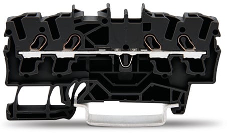 WAGO ELETTRONICA - Morsetto passante per 4 conduttori.2,5 mm².adatto per applicazioni Ex e II.nero
