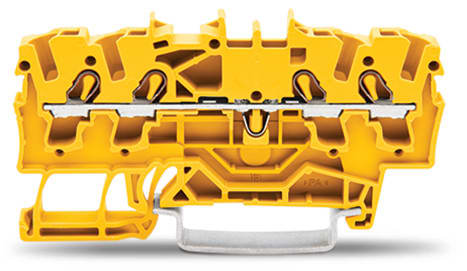 WAGO ELETTRONICA - Morsetto passante per 4 conduttori.2,5 mm².adatto per applicazioni Ex e II.giallo 2002-1406