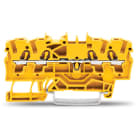 WAGO ELETTRONICA - Morsetto passante per 4 conduttori.2,5 mm².adatto per applicazioni Ex e II.giallo