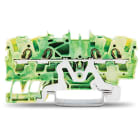 WAGO ELETTRONICA - Morsetto di terra per 4 conduttori.2,5 mm².adatto per applicazioni Ex e II.verde-giallo