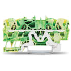WAGO ELETTRONICA - Morsetto di terra per 4 conduttori.2,5 mm².adatto per applicazioni Ex e II.verde-giallo
