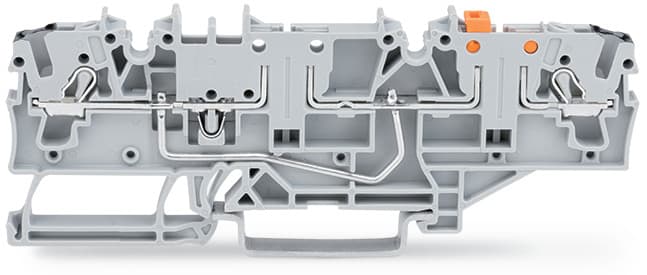 WAGO ELETTRONICA - Morsetto di base per 2 conduttori.per guida DIN 35 x 15 e 35 x 7,5.2,5 mm².grigio