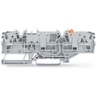 WAGO ELETTRONICA - Morsetto di base per 2 conduttori.per guida DIN 35 x 15 e 35 x 7,5.2,5 mm².grigio