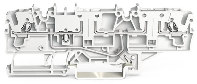 WAGO ELETTRONICA - Morsetto di base per 2 conduttori.per guida DIN 35 x 15 e 35 x 7,5.2,5 mm².bianco 2002-1568