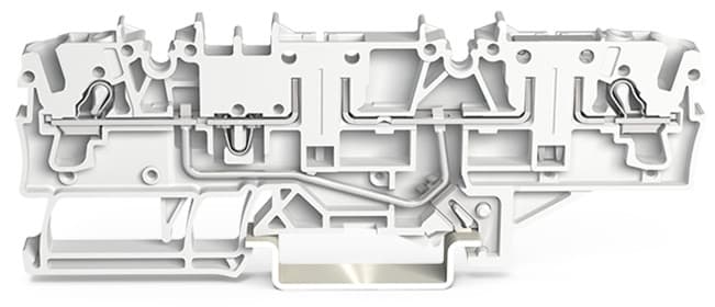 WAGO ELETTRONICA - Morsetto di base per 2 conduttori.per guida DIN 35 x 15 e 35 x 7,5.2,5 mm².bianco