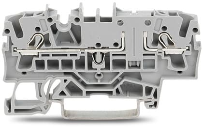 WAGO ELETTRONICA - Morsetto passante per 2 conduttori.2,5 mm².con opzione per prova.grigio