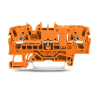 WAGO ELETTRONICA - Morsetto passante per 2 conduttori.2,5 mm².con opzione per prova.arancione