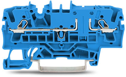 WAGO ELETTRONICA - Morsetto passante per 2 conduttori.2,5 mm².con opzione per prova.blu