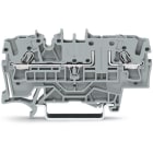 WAGO ELETTRONICA - Morsetto di base per 2 conduttori.per guida DIN 35 x 15 e 35 x 7,5.2,5 mm².grigio 2002-1661