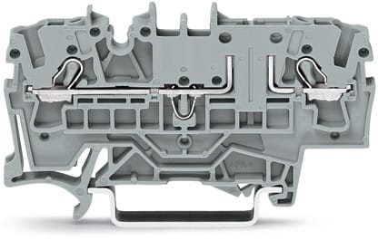 WAGO ELETTRONICA - Morsetto di base per 2 conduttori.per guida DIN 35 x 15 e 35 x 7,5.2,5 mm².grigio