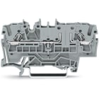 WAGO ELETTRONICA - Morsetto di base per 2 conduttori.per guida DIN 35 x 15 e 35 x 7,5.2,5 mm².grigio