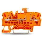 WAGO ELETTRONICA - Morsetto sezionatore/di test per 2 conduttori.con opzione per prova.leva sezionatrice arancione.arancione