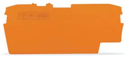 WAGO ELETTRONICA - Piastra terminale e intermedia.spessore 1 mm.arancione