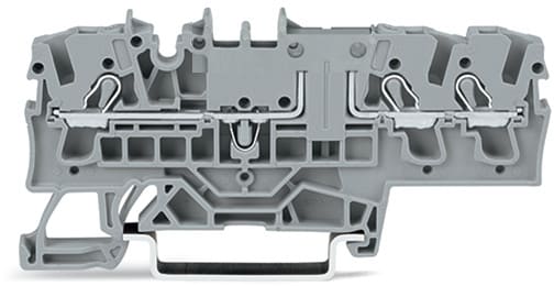 WAGO ELETTRONICA - Morsetto passante per 3 conduttori.2,5 mm².con opzione per prova.grigio