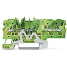 WAGO ELETTRONICA - Morsetto di terra per 3 conduttori.2,5 mm².marcatura centrale e laterale.verde-giallo 2002-1707