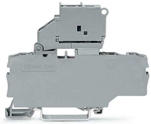 WAGO ELETTRONICA - Morsetto con fusibile per 3 conduttori.con portafusibile pivotante.e piastra terminale.grigio