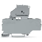 WAGO ELETTRONICA - Morsetto con fusibile per 3 conduttori.con portafusibile pivotante.e piastra terminale.grigio