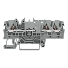 WAGO ELETTRONICA - Morsetto di base per 3 conduttori.per guida DIN 35 x 15 e 35 x 7,5.2,5 mm².grigio
