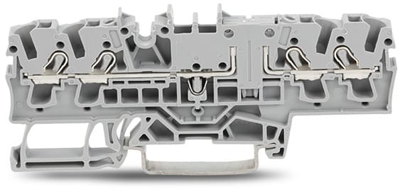 WAGO ELETTRONICA - Morsetto passante per 4 conduttori.2,5 mm².con opzione per prova.grigio