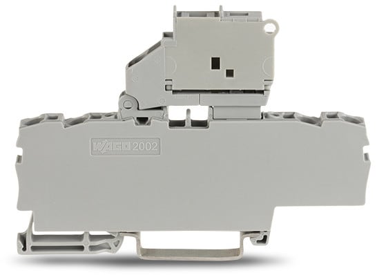 WAGO ELETTRONICA - Morsetto con fusibile per 4 conduttori.con portafusibile pivotante.e piastra terminale.grigio