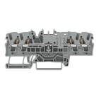 WAGO ELETTRONICA - Morsetto di base per 4 conduttori.per guida DIN 35 x 15 e 35 x 7,5.2,5 mm².grigio