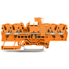 WAGO ELETTRONICA - Morsetto sezionatore/di test per 4 conduttori.con opzione per prova.leva sezionatrice arancione.arancione