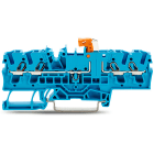 WAGO ELETTRONICA - Morsetto sezionatore/di test per 4 conduttori.con opzione per prova.leva sezionatrice arancione.blu