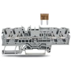 WAGO ELETTRONICA - Morsetto con fusibile per 4 conduttori.per mini-fusibili a lama da automobile.con opzione per prova.grigio