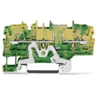WAGO ELETTRONICA - Morsetto di terra per 2 conduttori.2,5 mm².marcatura centrale e laterale.verde-giallo