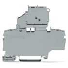 WAGO ELETTRONICA - Morsetto con fusibile per 2 conduttori.con portafusibile pivotante.con sede per ponticello aggiuntiva.grigio