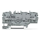 WAGO ELETTRONICA - Morsetto di base per 2 conduttori.con sede per ponticello aggiuntiva.per guida DIN 35 x 15 e 35 x 7,5.grigio