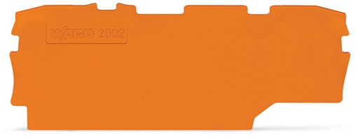 WAGO ELETTRONICA - Piastra terminale e intermedia.spessore 1 mm.arancione