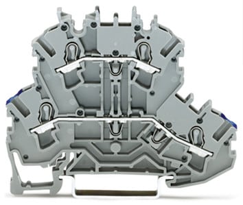 WAGO ELETTRONICA - Morsetto a due piani.Morsetto passante/passante.N/L.grigio