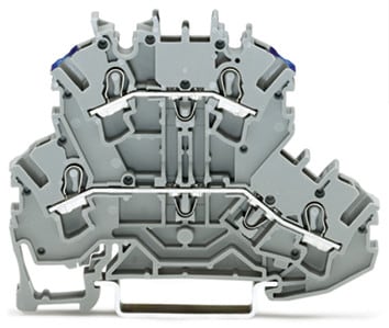 WAGO ELETTRONICA - Morsetto a due piani.Morsetto passante/passante.L/N.grigio