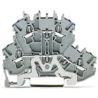 WAGO ELETTRONICA - Morsetto a due piani.Morsetto per conduttore di terra / passante.2,5 mm².grigio 2002-2217