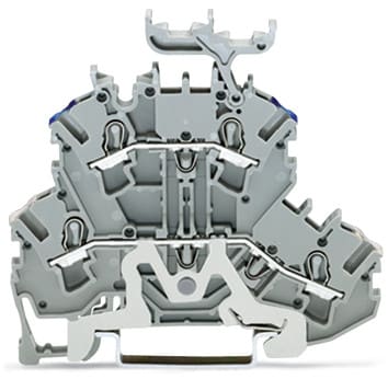 WAGO ELETTRONICA - Morsetto a due piani.Morsetto passante/per cavo schermato.2,5 mm².grigio 2002-2248