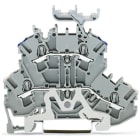 WAGO ELETTRONICA - Morsetto a due piani.Morsetto passante/per cavo schermato.2,5 mm².grigio 2002-2248