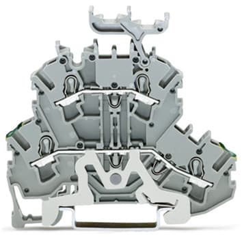 WAGO ELETTRONICA - Morsetto a due piani.Morsetto per conduttore di terra / passante.2,5 mm².grigio