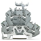 WAGO ELETTRONICA - Morsetto a due piani.Morsetto per conduttore di terra / passante.2,5 mm².grigio 2002-2257