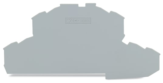 WAGO ELETTRONICA - Piastra terminale e intermedia.spessore 0,8 mm.grigio