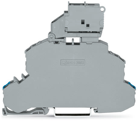 WAGO ELETTRONICA - Morsetto con fusibile a due piani.con portafusibile pivotante.Morsetto per fusibile/passante.grigio 2002-2612