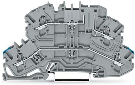 WAGO ELETTRONICA - Morsetto di base a due piani.N/L.Base piano superiore.grigio 2002-2662