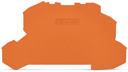 WAGO ELETTRONICA - Piastra terminale e intermedia.spessore 1 mm.arancione