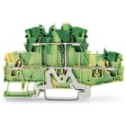 WAGO ELETTRONICA - Morsetto a due piani.Morsetto di terra per 4 conduttori.2,5 mm².verde-giallo 2002-2707
