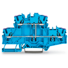 WAGO ELETTRONICA - Morsetto a due piani.Morsetto passante per 4 conduttori.N.blu 2002-2709