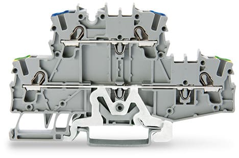 WAGO ELETTRONICA - Morsetto a due piani.Morsetto per conduttore di terra / passante.2,5 mm².grigio