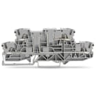 WAGO ELETTRONICA - Morsetto a due piani.Morsetto passante per 4 conduttori.per guida DIN 35 x 15 e 35 x 7,5.grigio