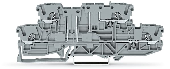 WAGO ELETTRONICA - Morsetto sezionatore doppio, a due piani.L/L.per guida DIN 35 x 15 e 35 x 7,5.grigio