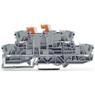 WAGO ELETTRONICA - Morsetto sezionatore doppio, a due piani.con 2 sezionatori a coltello pivotante.L/L.grigio