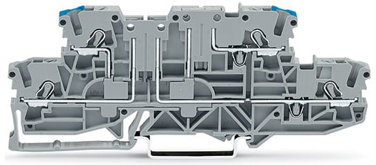 WAGO ELETTRONICA - Morsetto di base a due piani.L/N.per guida DIN 35 x 15 e 35 x 7,5.grigio 2002-2963